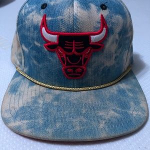 Chicago Bulls Blue Acid Wash Denim Snap Back